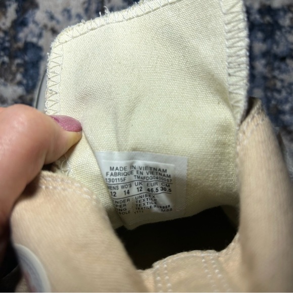 Converse All Star Chuck Taylor M12 Cream High Top Canvas Sneakers Size 12 Men’s - Picture 11 of 12